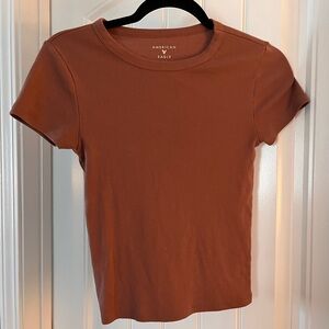 American Eagle Outfitters Rust Short Sleeve Tee